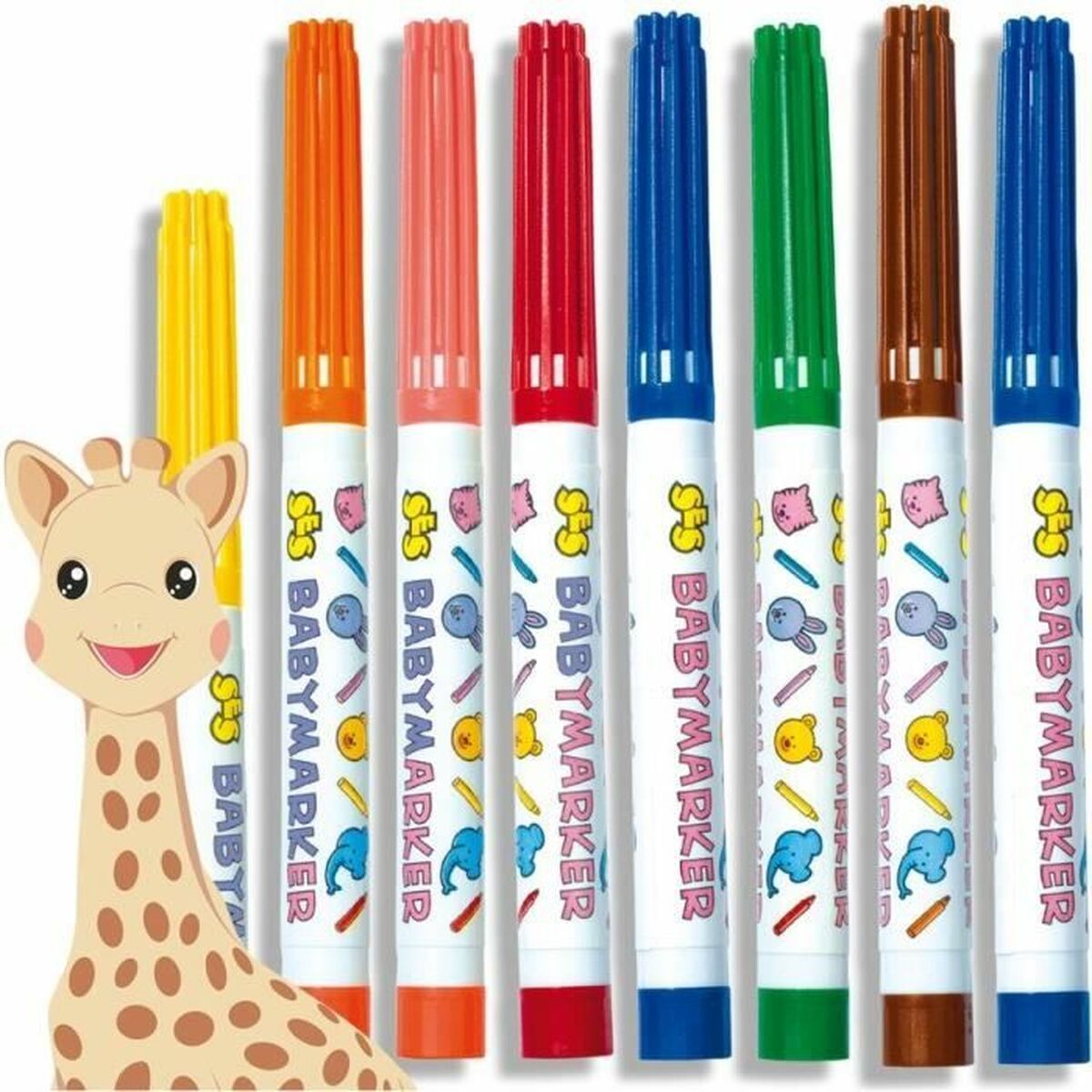 Set di Pennarelli babies SES Creative SOPHIE LA GIRAFE Multicolore